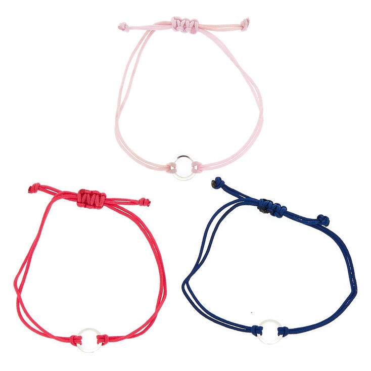 Girly Circle Statement Bracelets - 3 Pack,