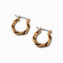 Cr&eacute;oles torsad&eacute;es 20&nbsp;mm noires et couleur dor&eacute;e,