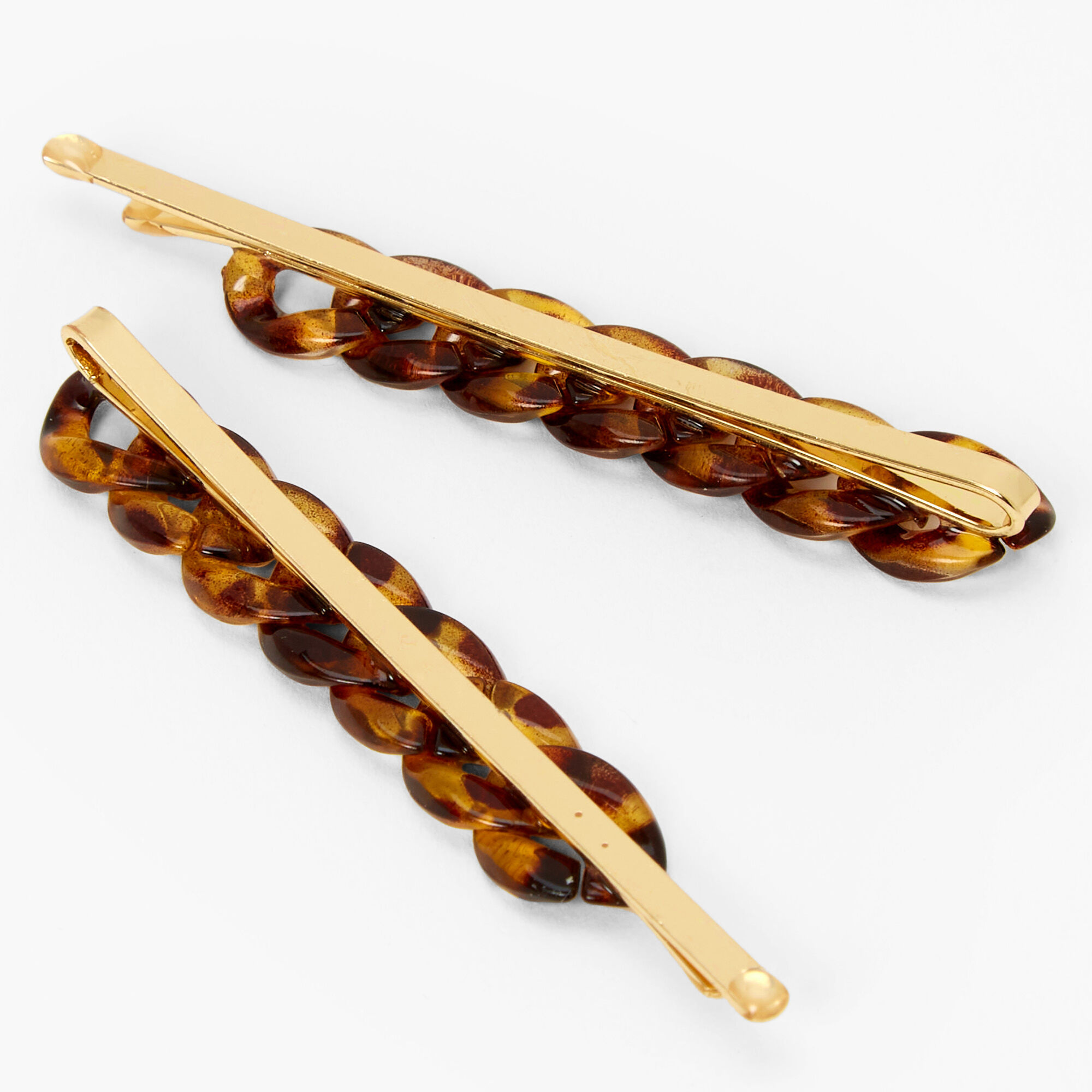 Braided Tortoiseshell Hair Pins - 2 Pack,