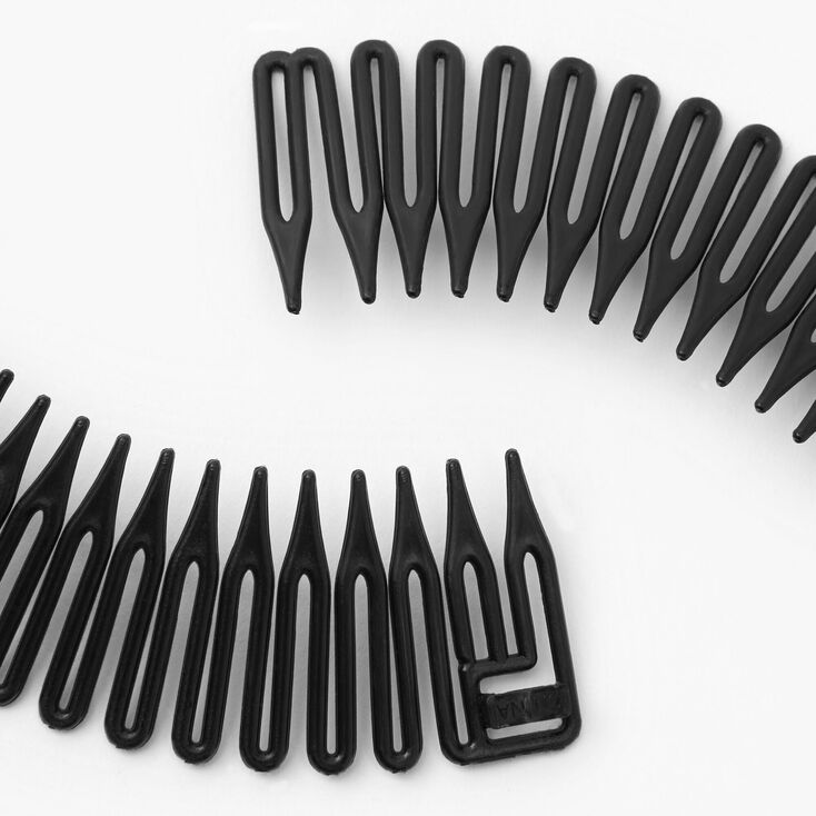 Black Accordion Headbands - 2 Pack,
