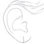 Silver-tone Thick Textured 20mm Hoop Earrings - 3 Pack,