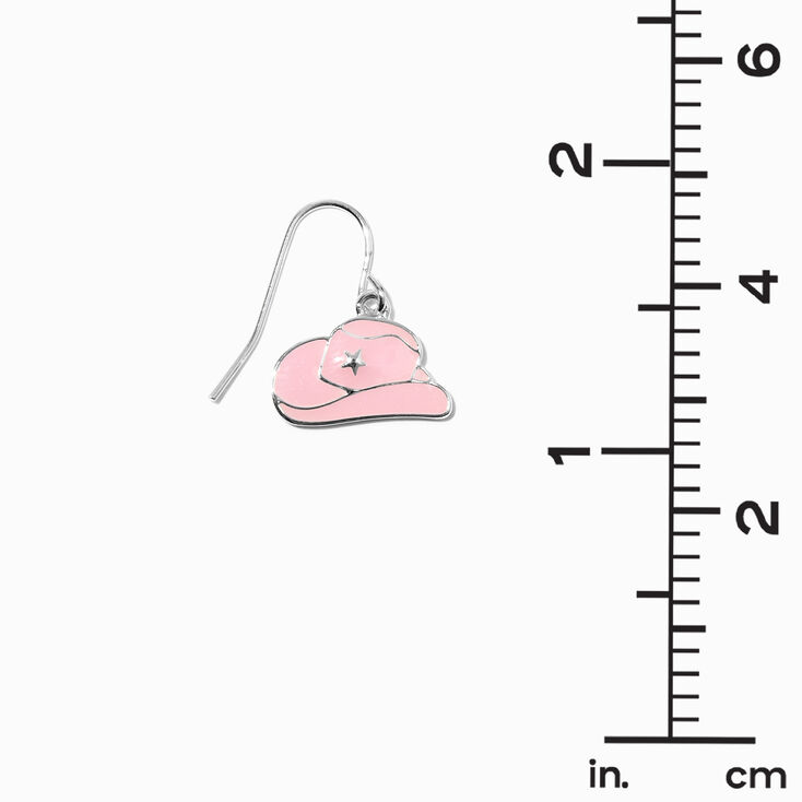 Pink Cowboy Hat 0.5&quot; Drop Earrings,