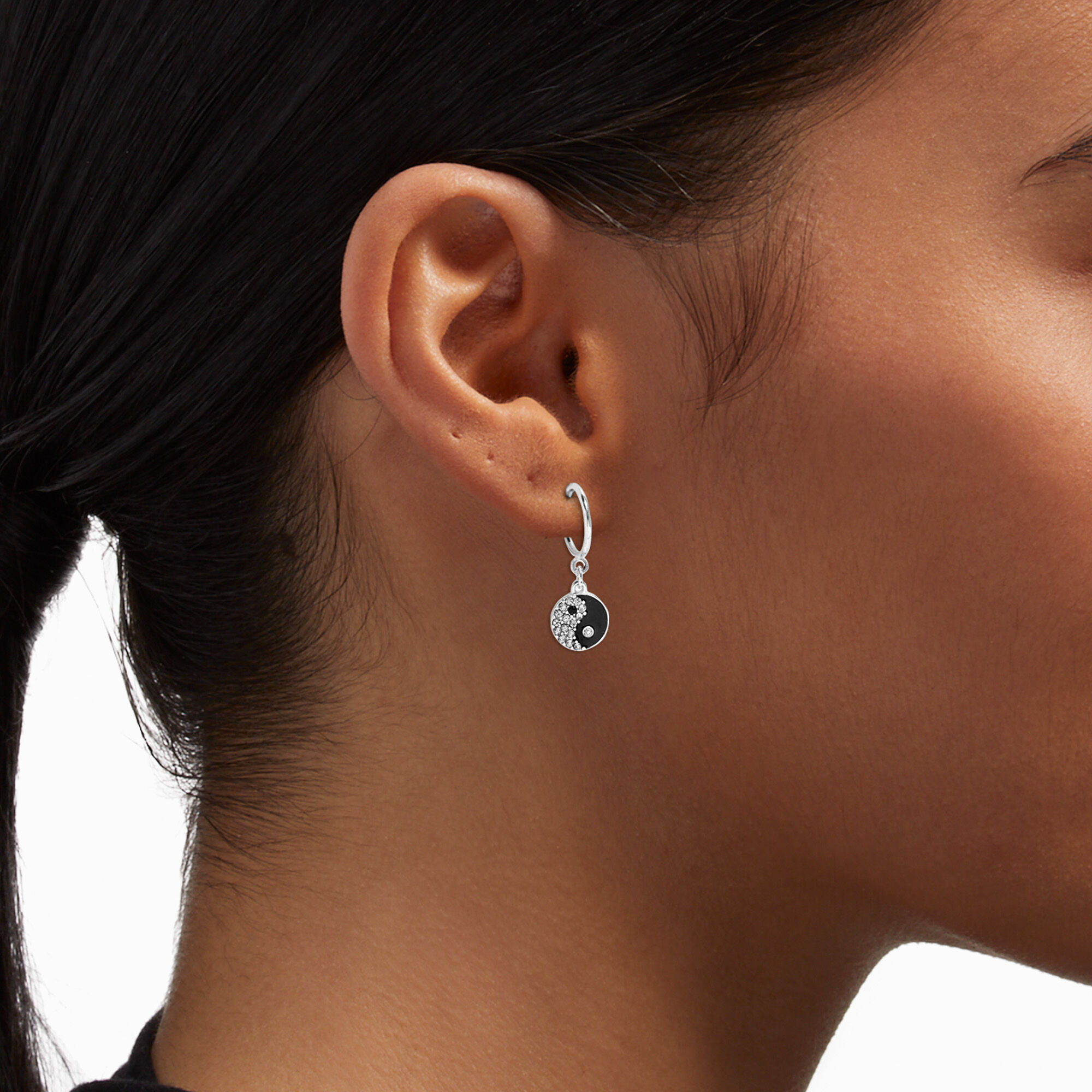 Silver Yin Yang Mixed Earrings & Ear Cuff Set (6 Pack),
