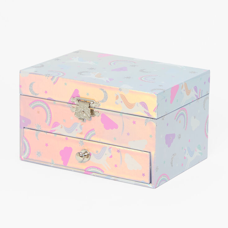 Claire&#39;s Club Rainbow Unicorn Musical Jewellery Box,