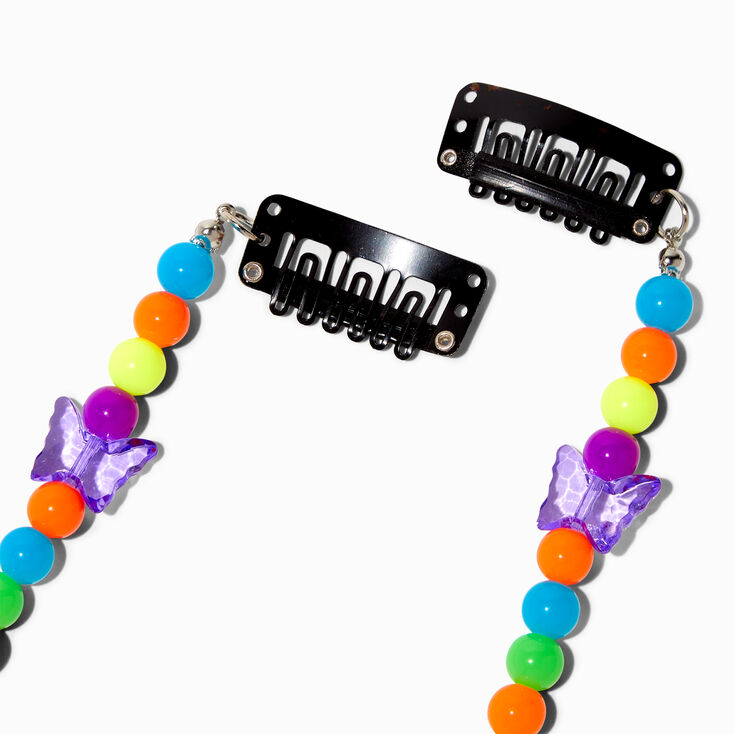 Butterfly Faux Hair Beads - 2 Pack,