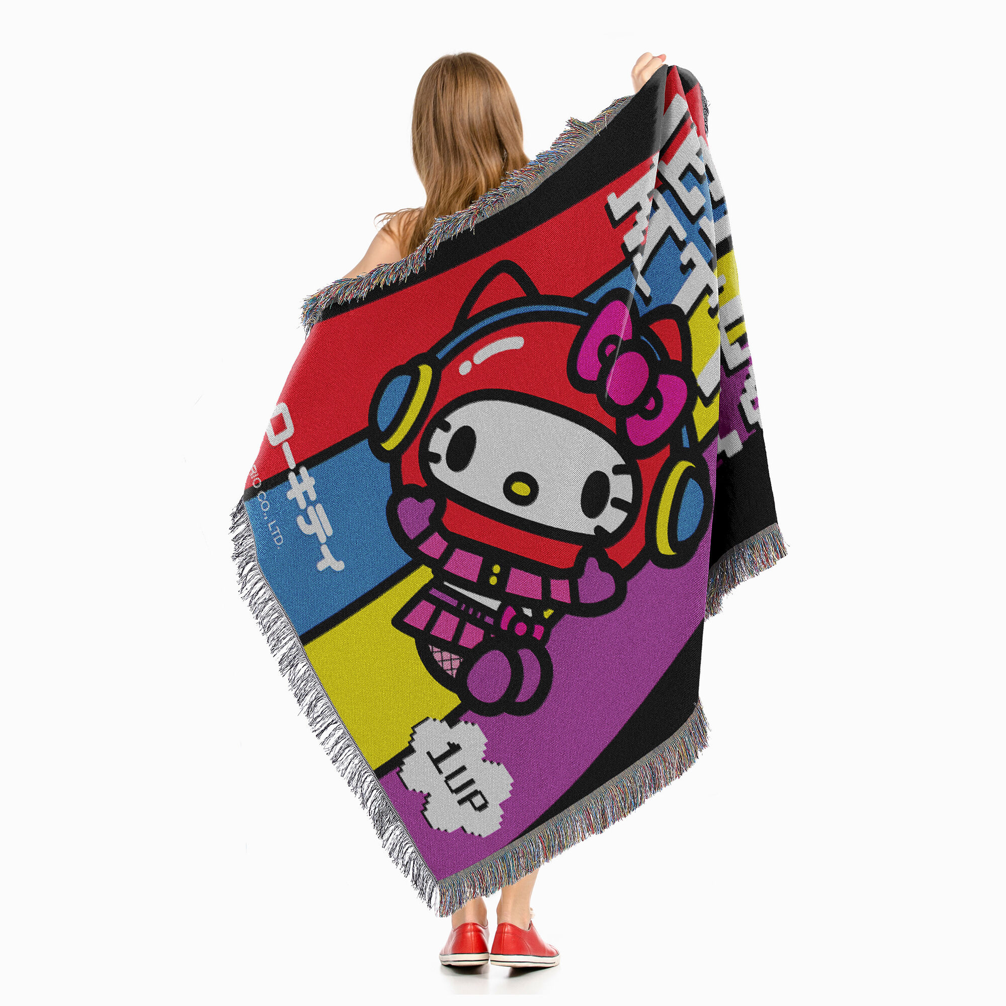 Hello Kitty® Cute Gamer Woven Tapestry Throw (ds)