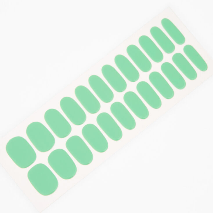 Mint Green Vegan Nail Wraps Set - 24 Pack,