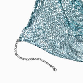 Blue Chainmail Tank Top,