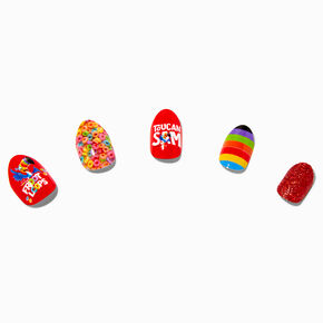 Froot Loops&trade; Claire&#39;s Exclusive Stiletto Vegan Press On Faux Nail Set - 10 Pack,