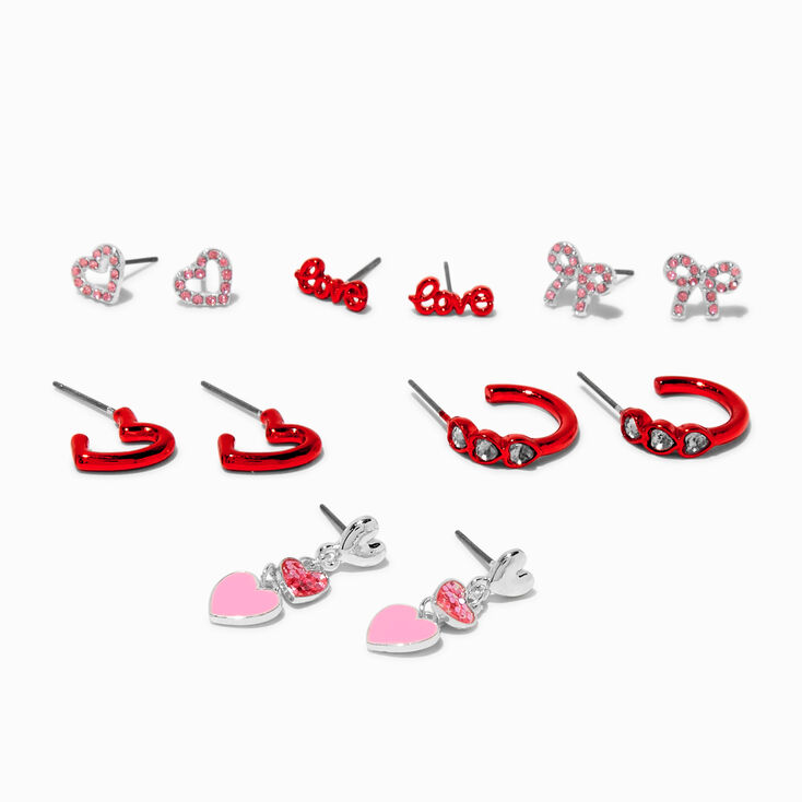 Valentine&#39;s Day Mixed Earrings Set - 6 Pack,