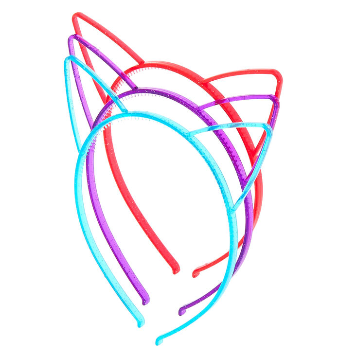 Claire S Club Cat Ears Headbands 3 Pack Claire S Us