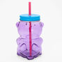 Purple Mason Jar Bear Tumbler,