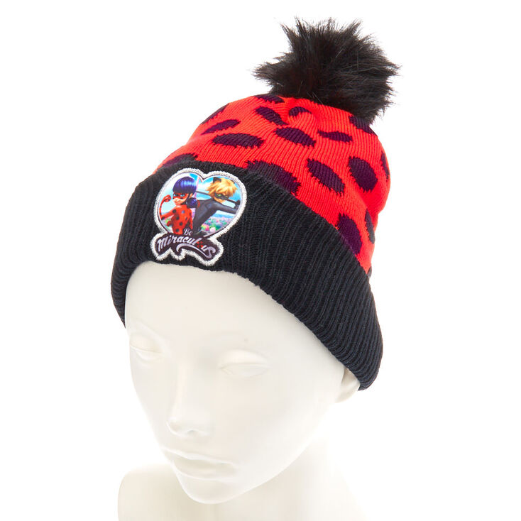 Miraculous&trade; Polka Dot Pompom Hat- Red/Black,