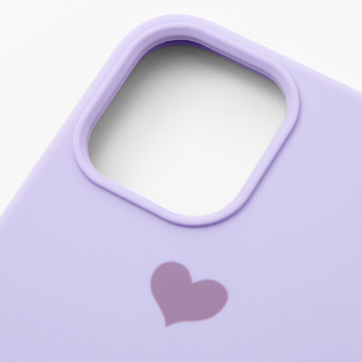 Lavender Heart Protective Phone Case - Fits iPhone 12 Pro Max,