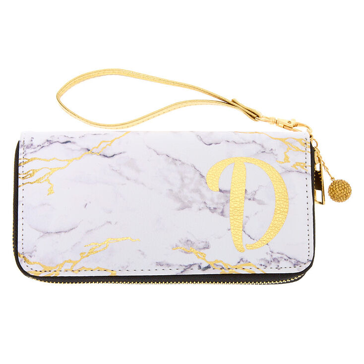 Claire's Pochette poignet couleur marbré à initiale - D