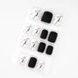 Matte &amp; Marble Square Press On Faux Nail Set - Black, 24 Pack,