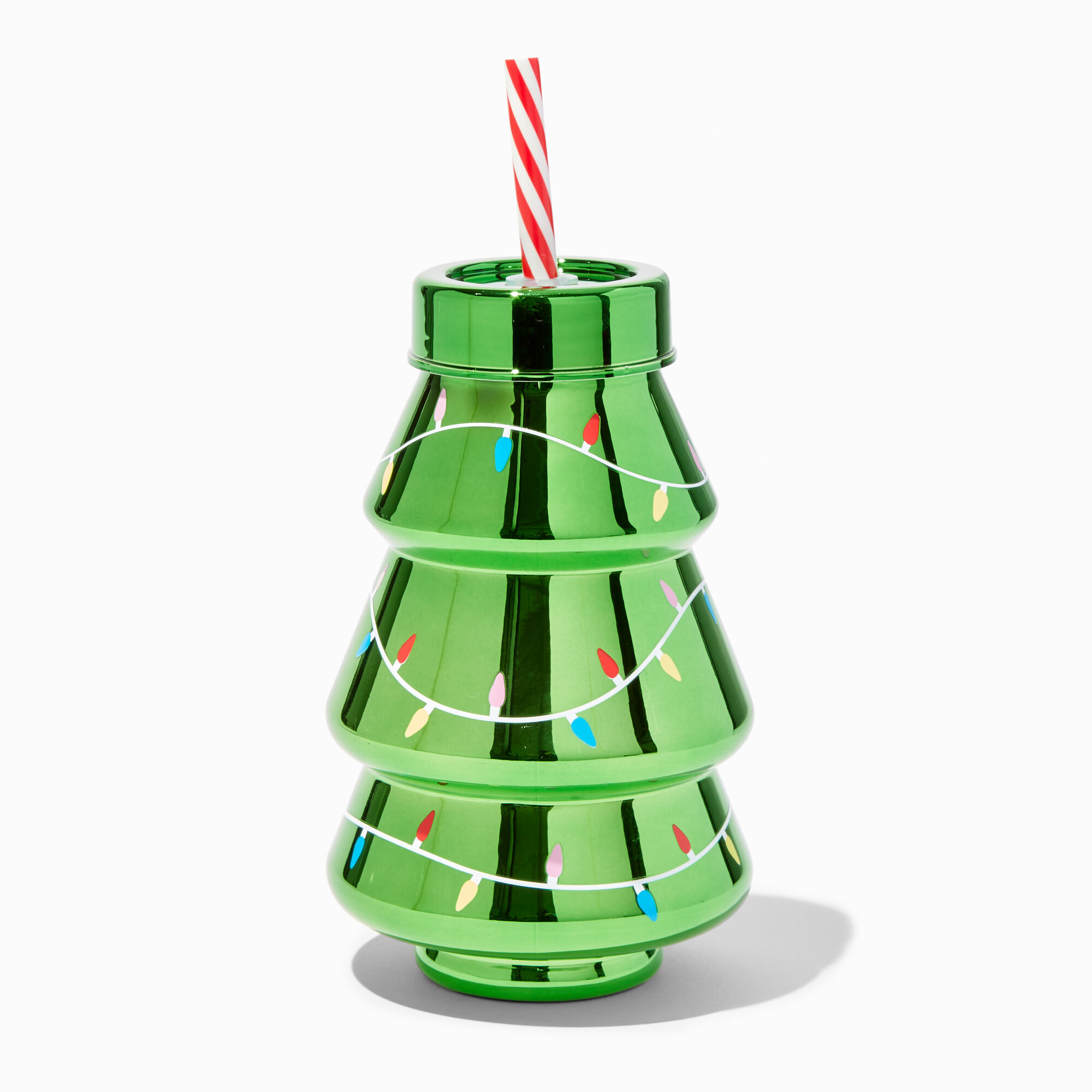 View Claires Metallic Christmas Tree Tumbler information