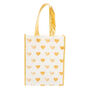 Golden Hearts Reusable Tote Bag - White,