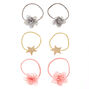 Claire&#39;s Club Chiffon Flower Hair Ties - 6 Pack,