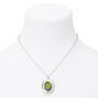 Silver Mood Oval Locket Pendant Necklace,