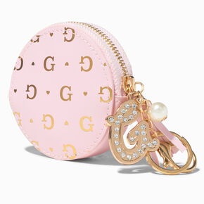 Golden Initial Coin Purse - G,