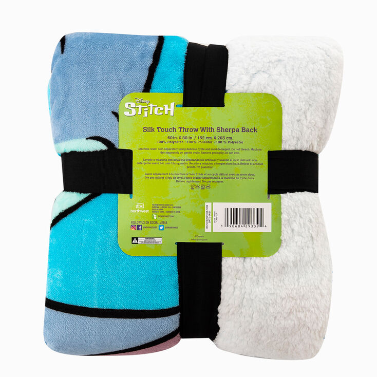 Disney Stitch Oversized Silk Touch Sherpa Throw Blanket,