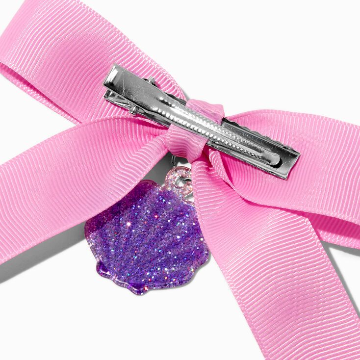 Claire&#39;s Club Purple Seashell Pink Hair Bow Clip,