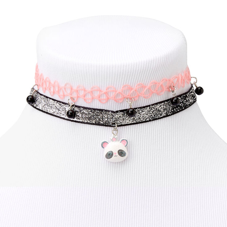 Udfyld Gå op og ned Afhængig Claire's Club Pretty and Pink Panda Choker Necklaces - 2 Pack | Claire's US