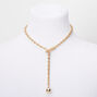 Gold Braided Bolo Tie Chain Necklace,