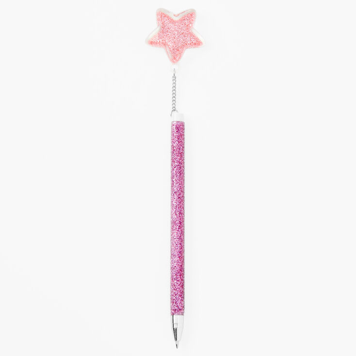 Glitter Star Topper Pen - Pink,