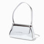 Mirrored Silver Baguette Shoulder Bag,