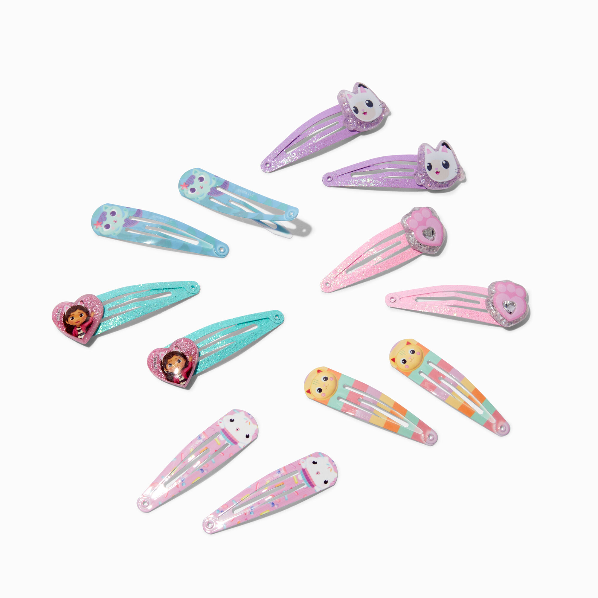 Gabby's Dollhouse™ Snap Hair Clips - 12 Pack,