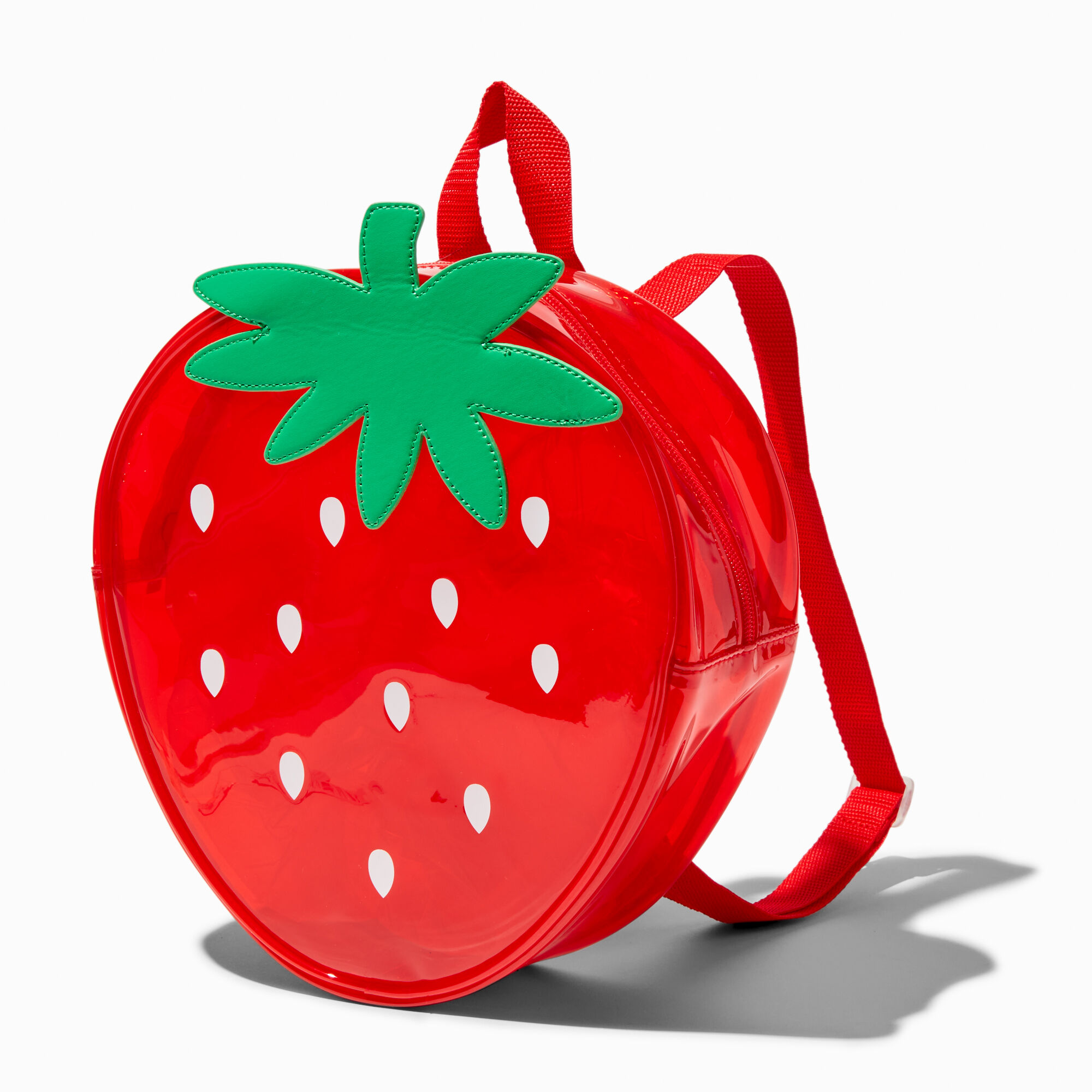 View Claires StrawberryShaped Backpack information
