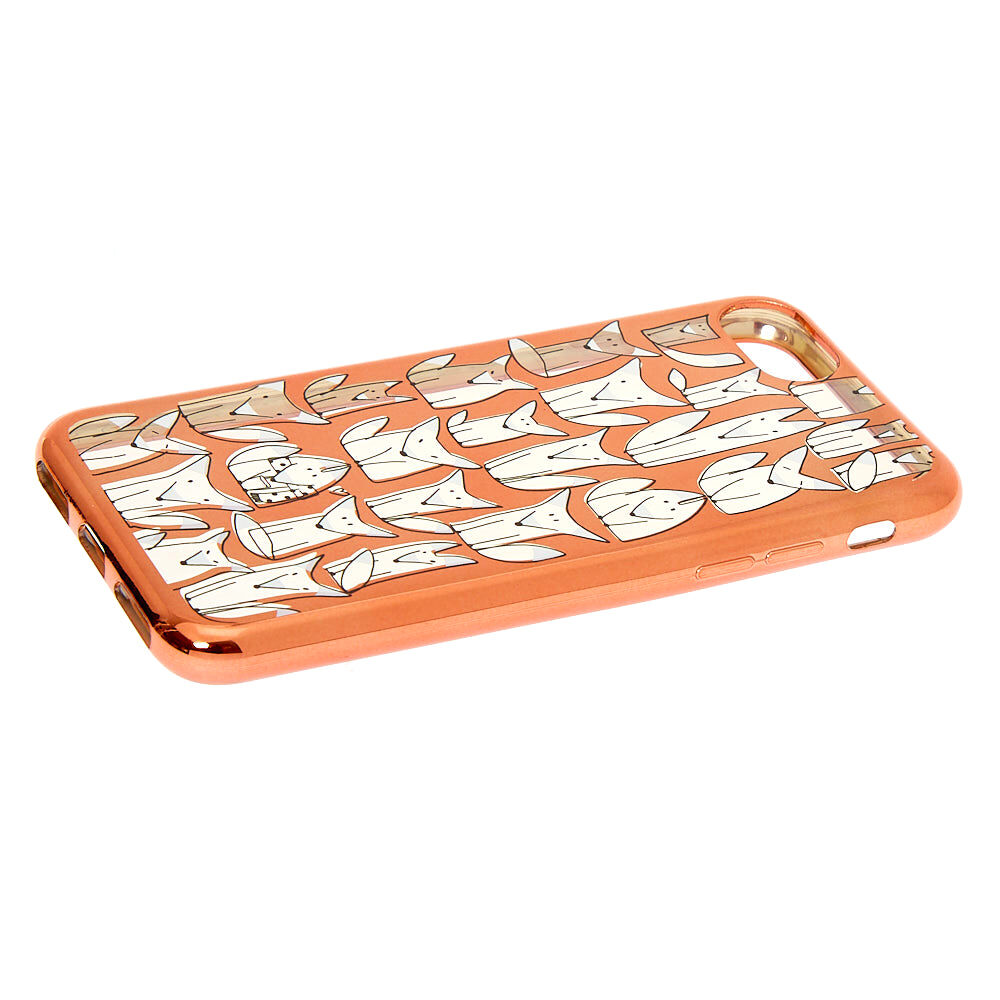 Rose Gold Fox Phone Case - Fits iPhone 6/7/8/SE,