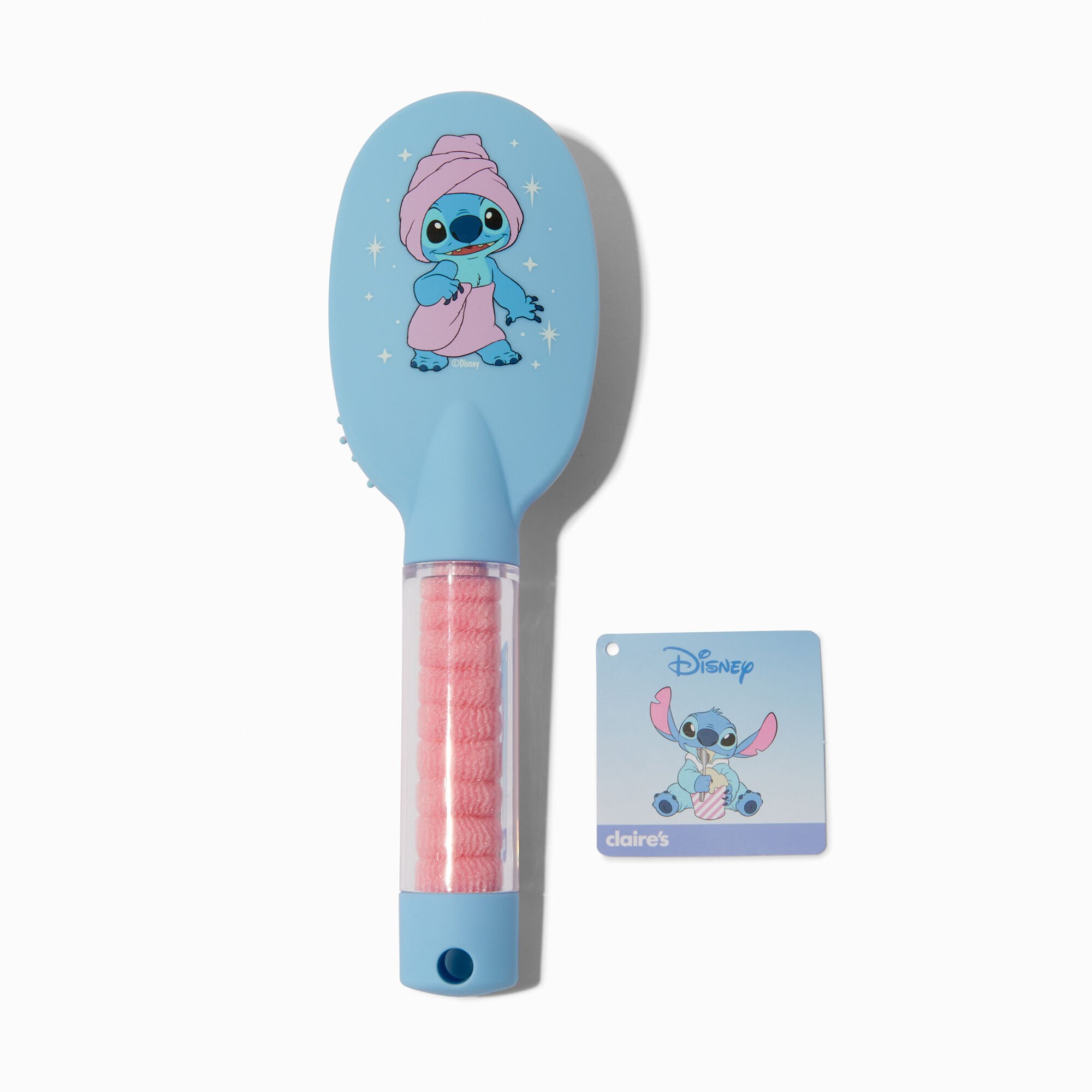 Disney Stitch Claire's Exclusive Slumber Party Hair Brush Set,