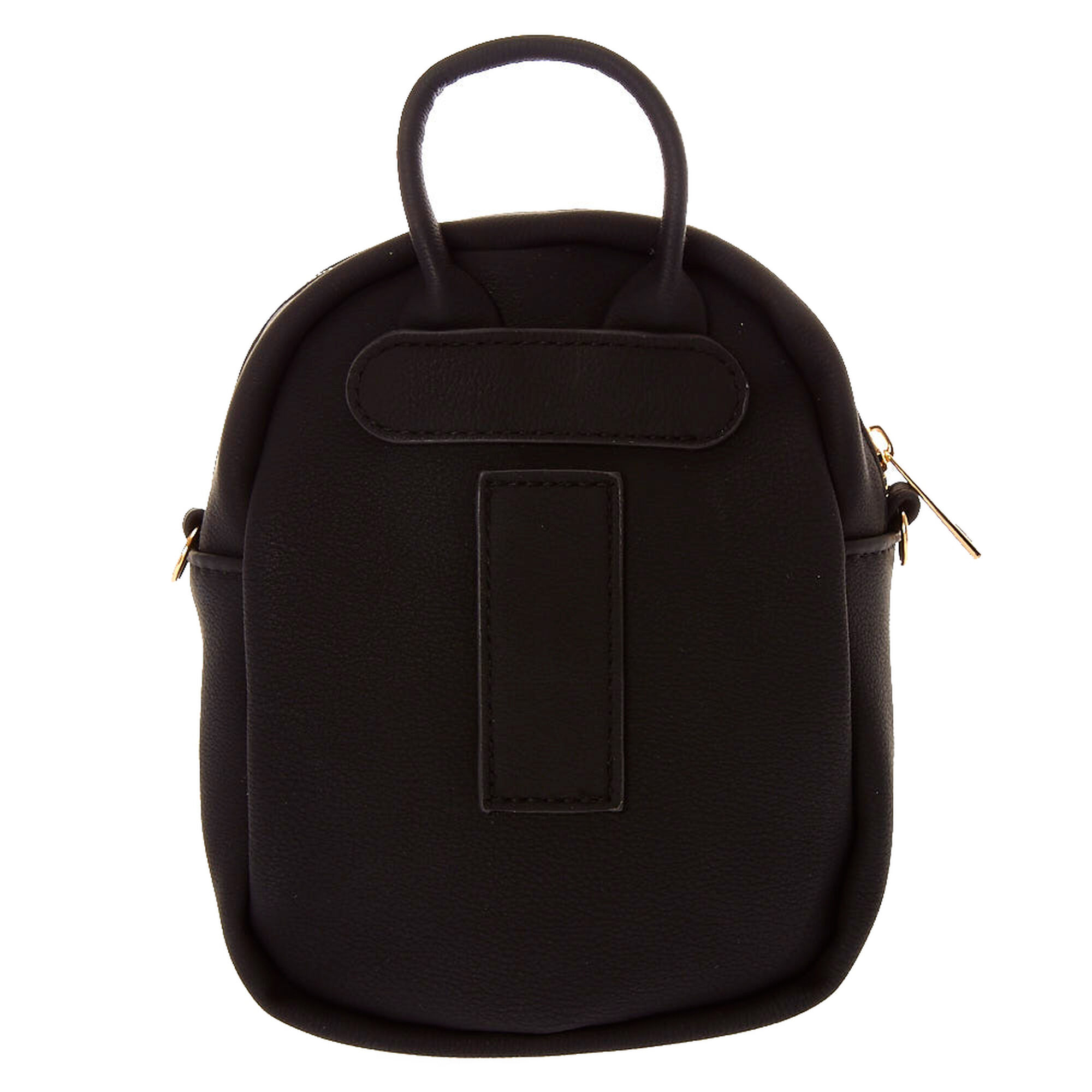 Mini Faux Leather Black Crossbody Backpack | Claire&#39;s US