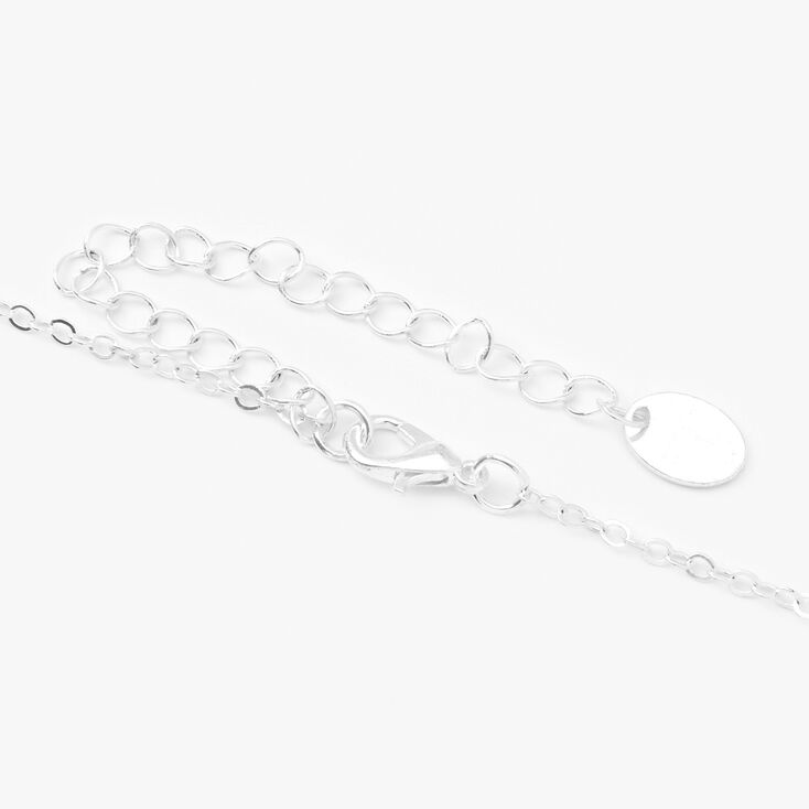 Silver Glow In The Dark Zodiac Spinning Pendant Necklace - Capricorn,