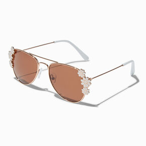 Claire&#39;s Club Floral Aviator Sunglasses,