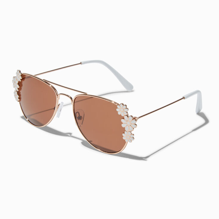 Claire&#39;s Club Floral Aviator Sunglasses,