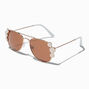 Claire&#39;s Club Floral Aviator Sunglasses,