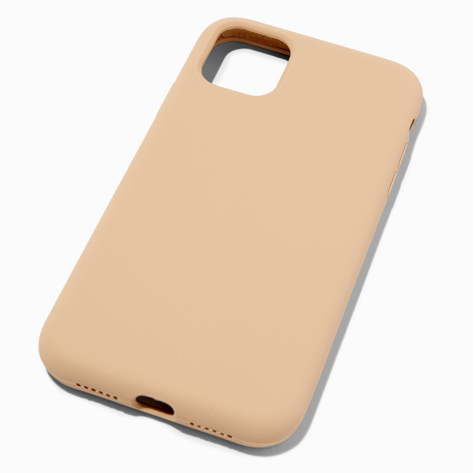 View Claires Solid Silicone Phone Case Fits Iphone 11 Tan information