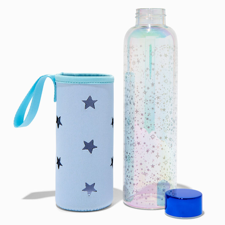 Star Glass Water Bottle with Sleeve,
