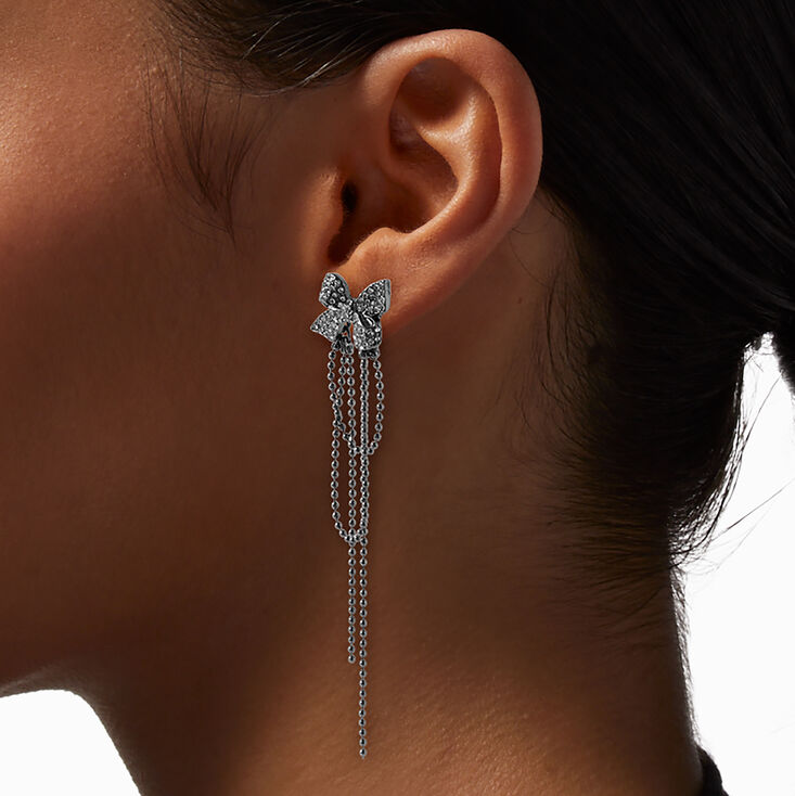 Pendantes avec cha&icirc;ne maillon sph&eacute;rique en strass,