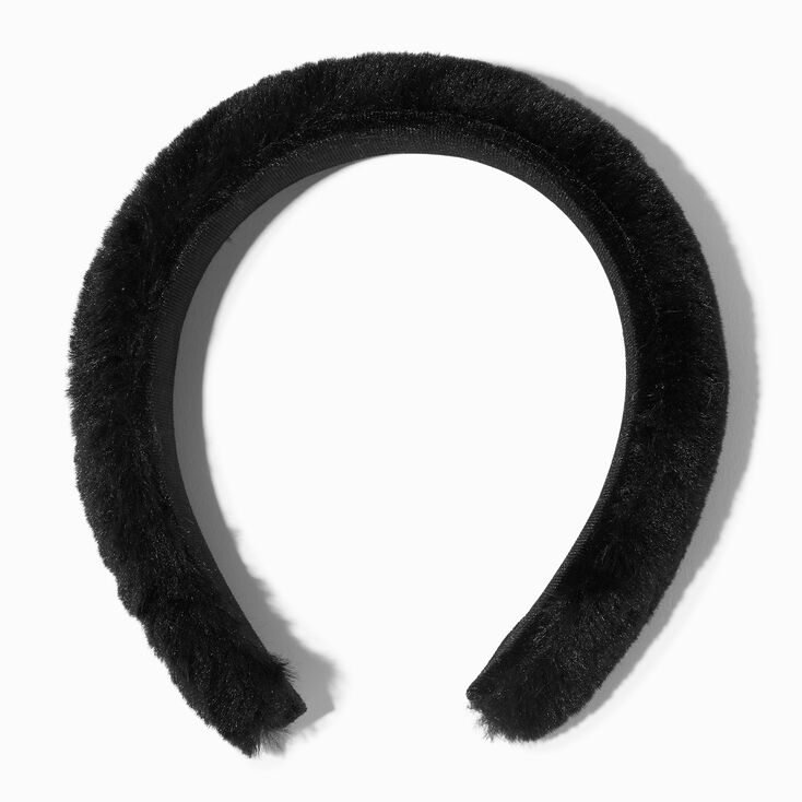 Black Furry Headband,
