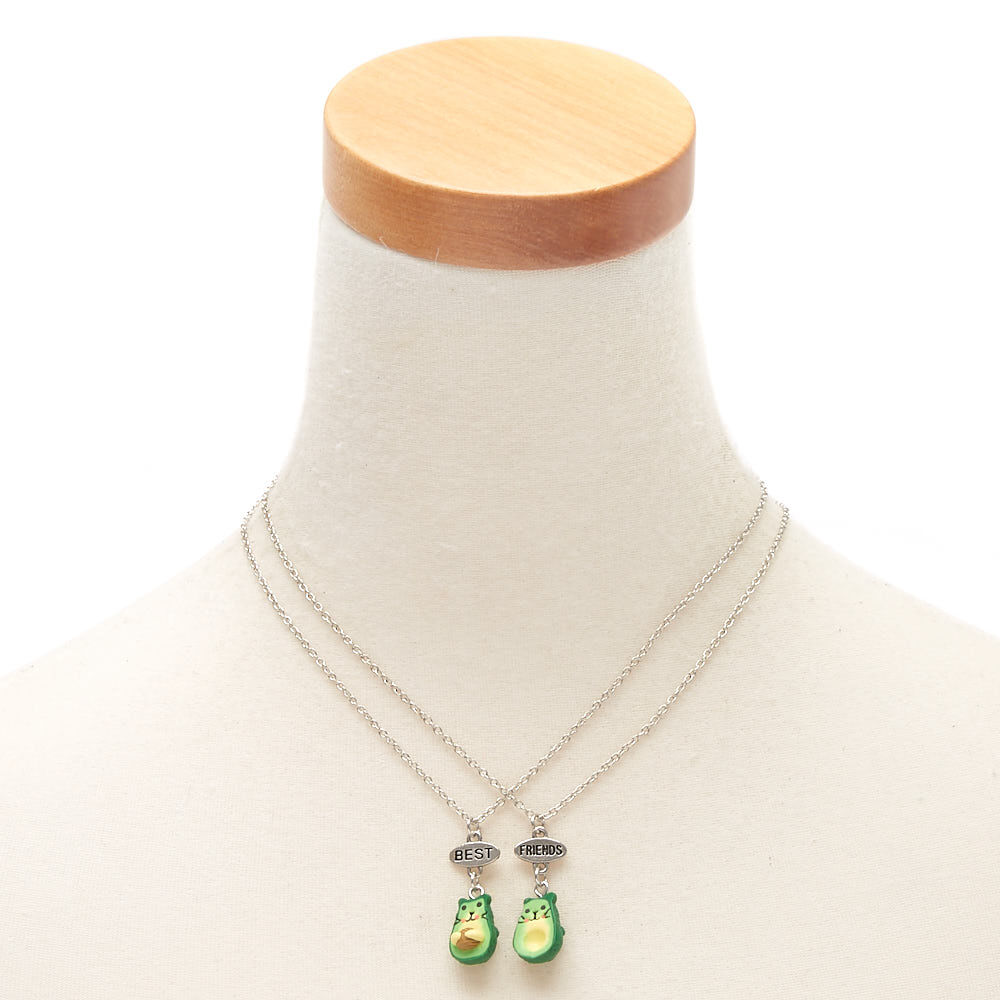 Colliers à pendentif chat avocat best friends - Lot de 2,