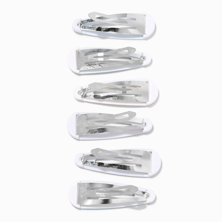 Muted Textured Snap Hair Clips - 6 Pack,