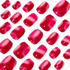 Pink &amp; Red Tie Dye Coffin Press On Vegan Faux Nail Set - 24 Pack,