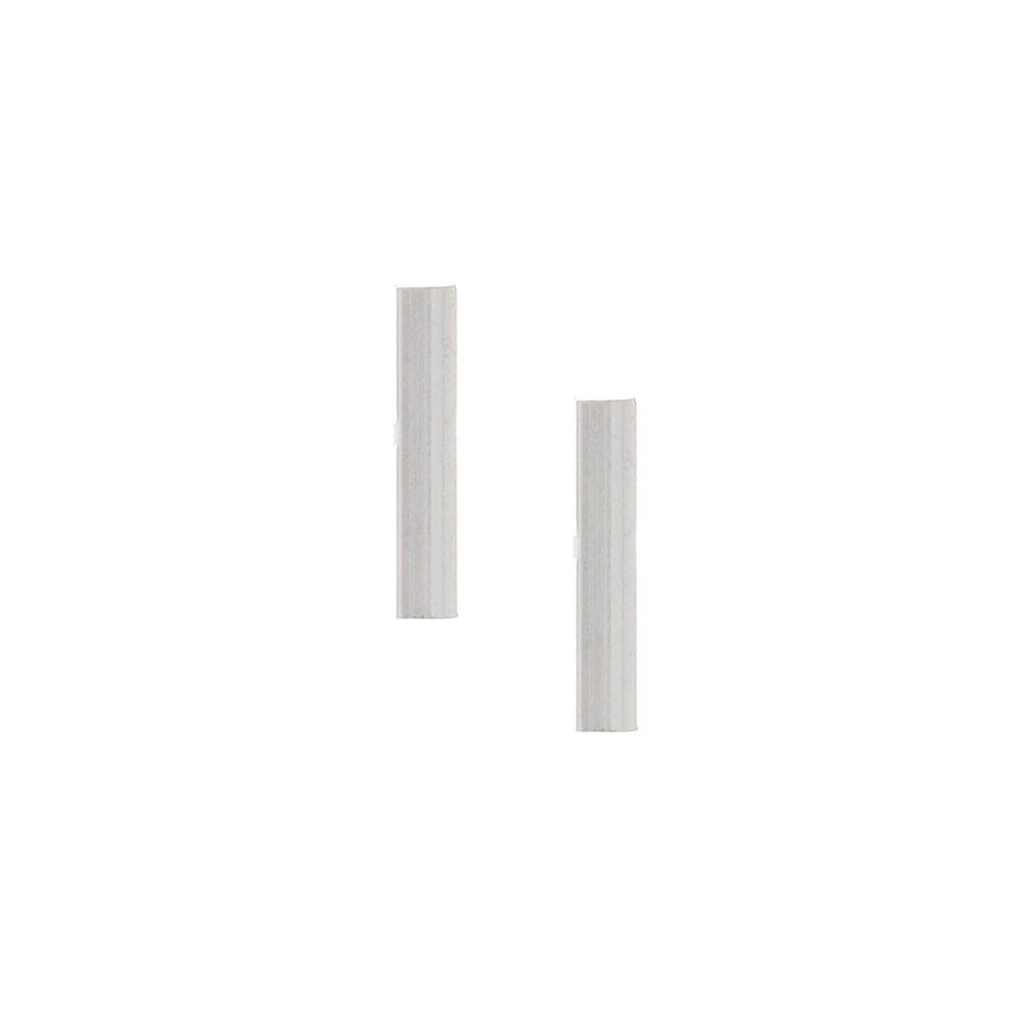 Sterling Silver Metal Bar Stud Earrings,