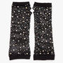 Mitaines en r&eacute;sille avec strass - Noir,