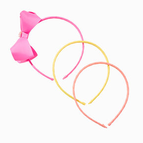 Claire&#39;s Club Rainbow Pink Loopy Bow Headbands - 3 Pack,